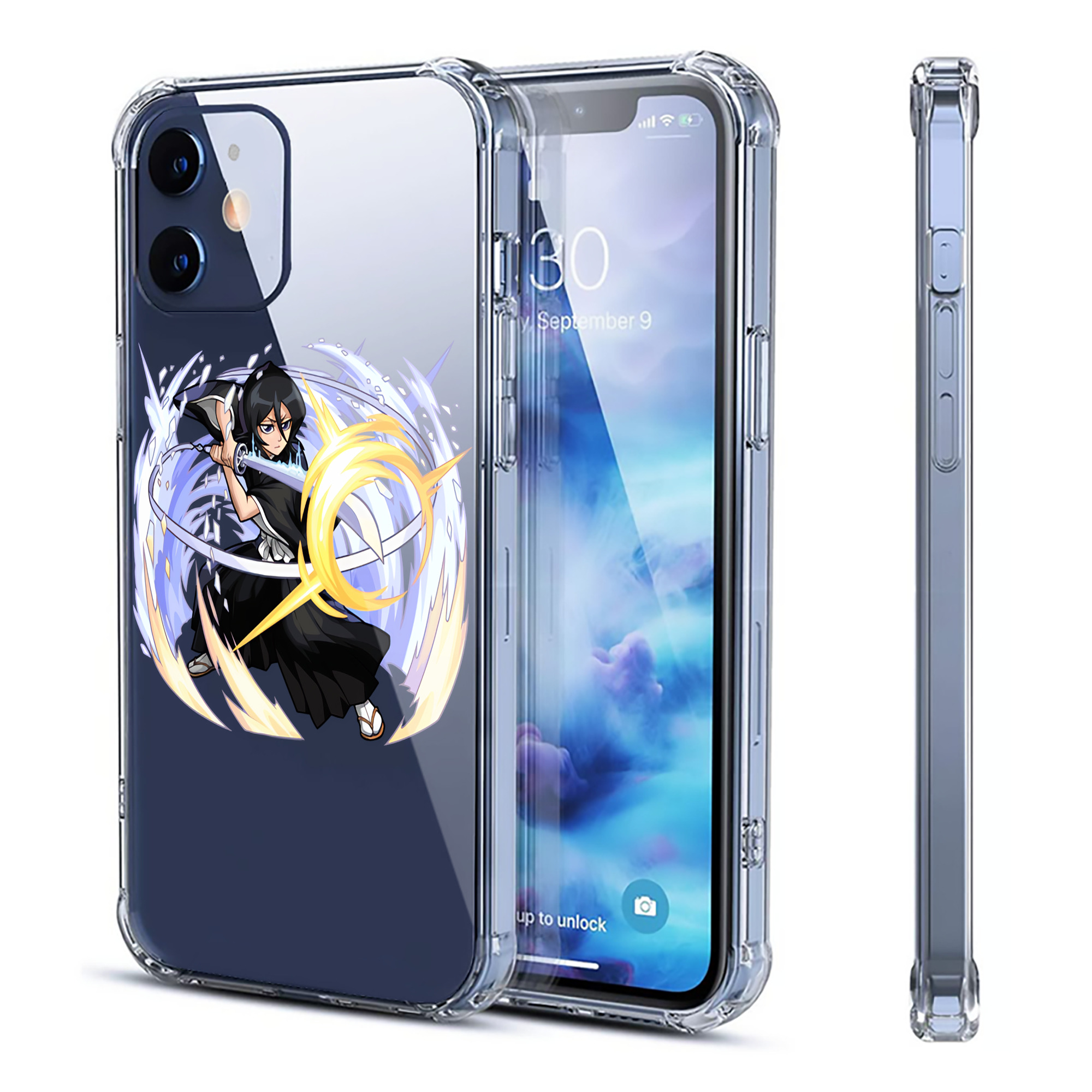 （画像用） ブリーチ 朽木ルキア BLEACH Kuchiki Rukia 【iPhone 12シリーズ対応】透明スマホケース（クリアソフトケース）